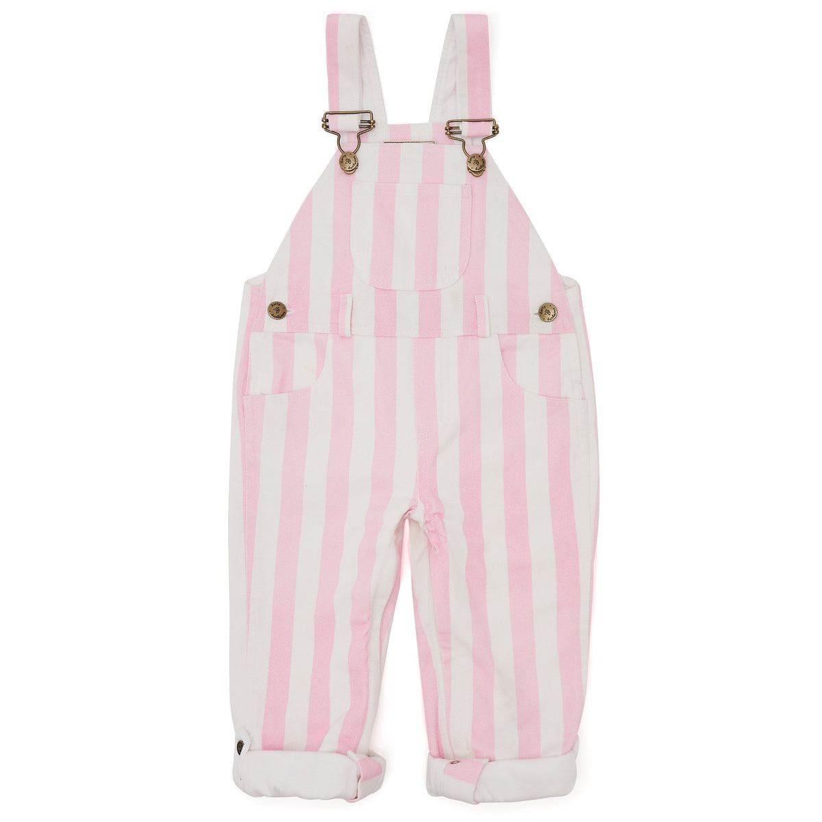 Classic Wide Stripe Denim Overalls - Pink – Dotty Dungarees (US)