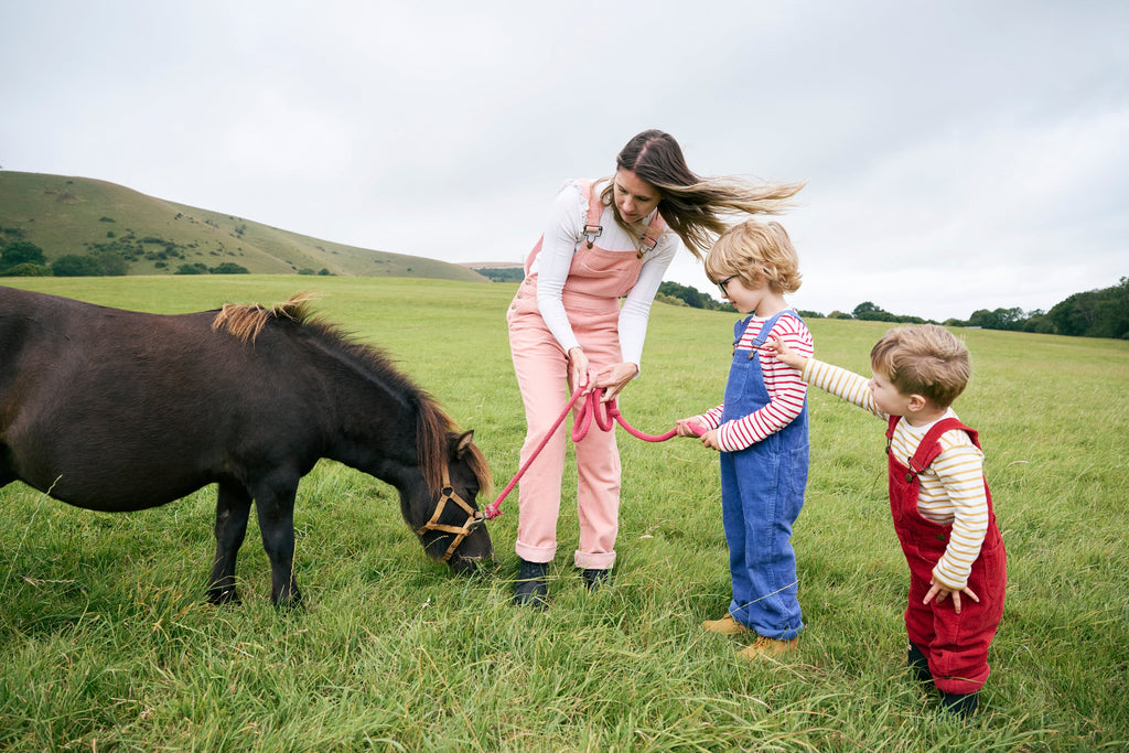 Women’s Overalls to create the Mommy and Me look