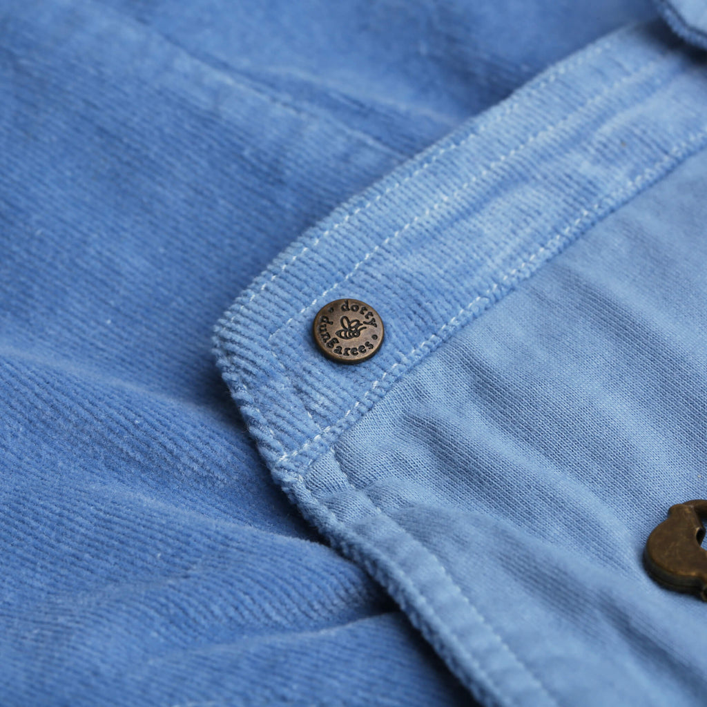 Blue Corduroy Overall Dress - Dotty Dungarees Ltd