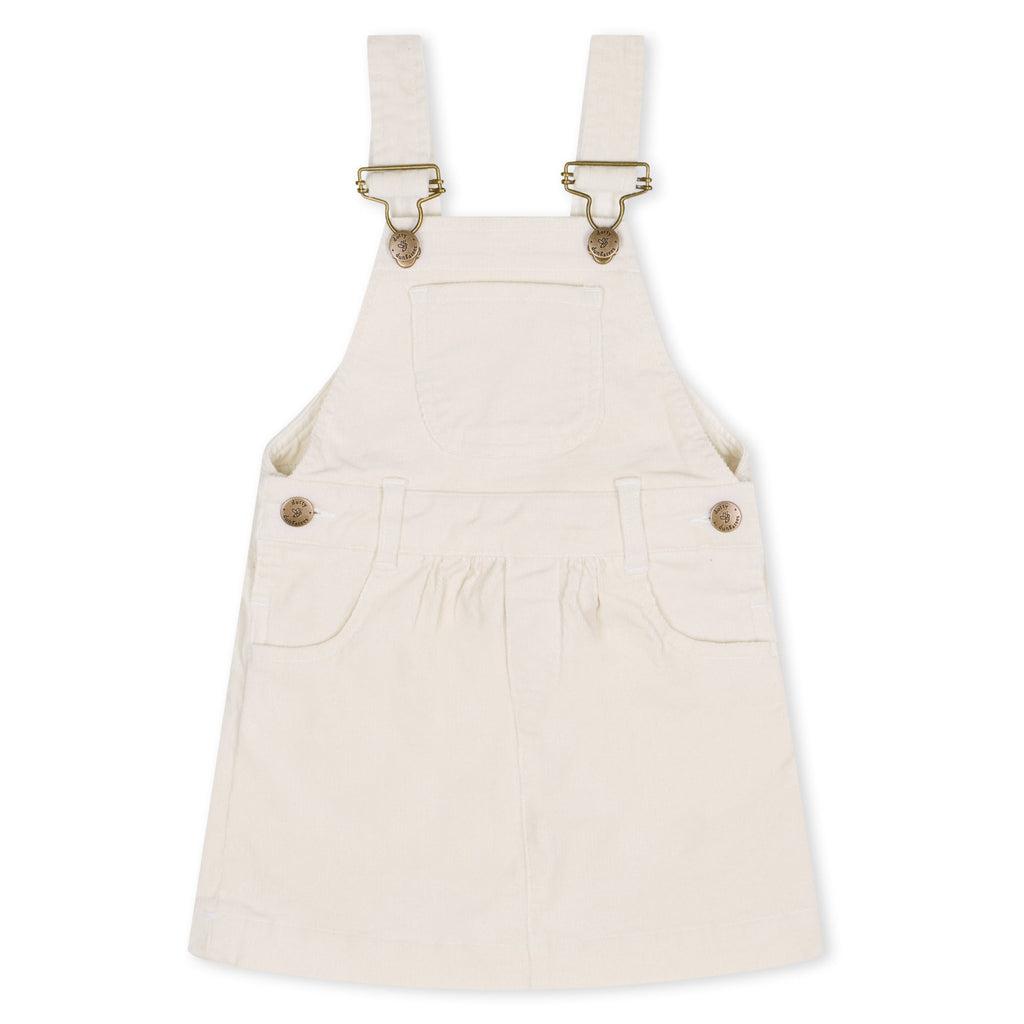 Cream Corduroy Overall Dress - Dotty Dungarees Ltd