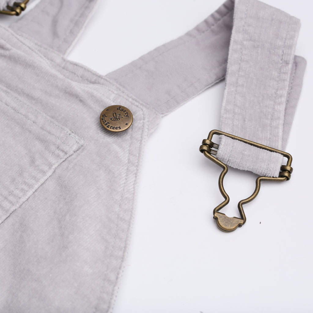 Grey Corduroy Overall Dress - Dotty Dungarees