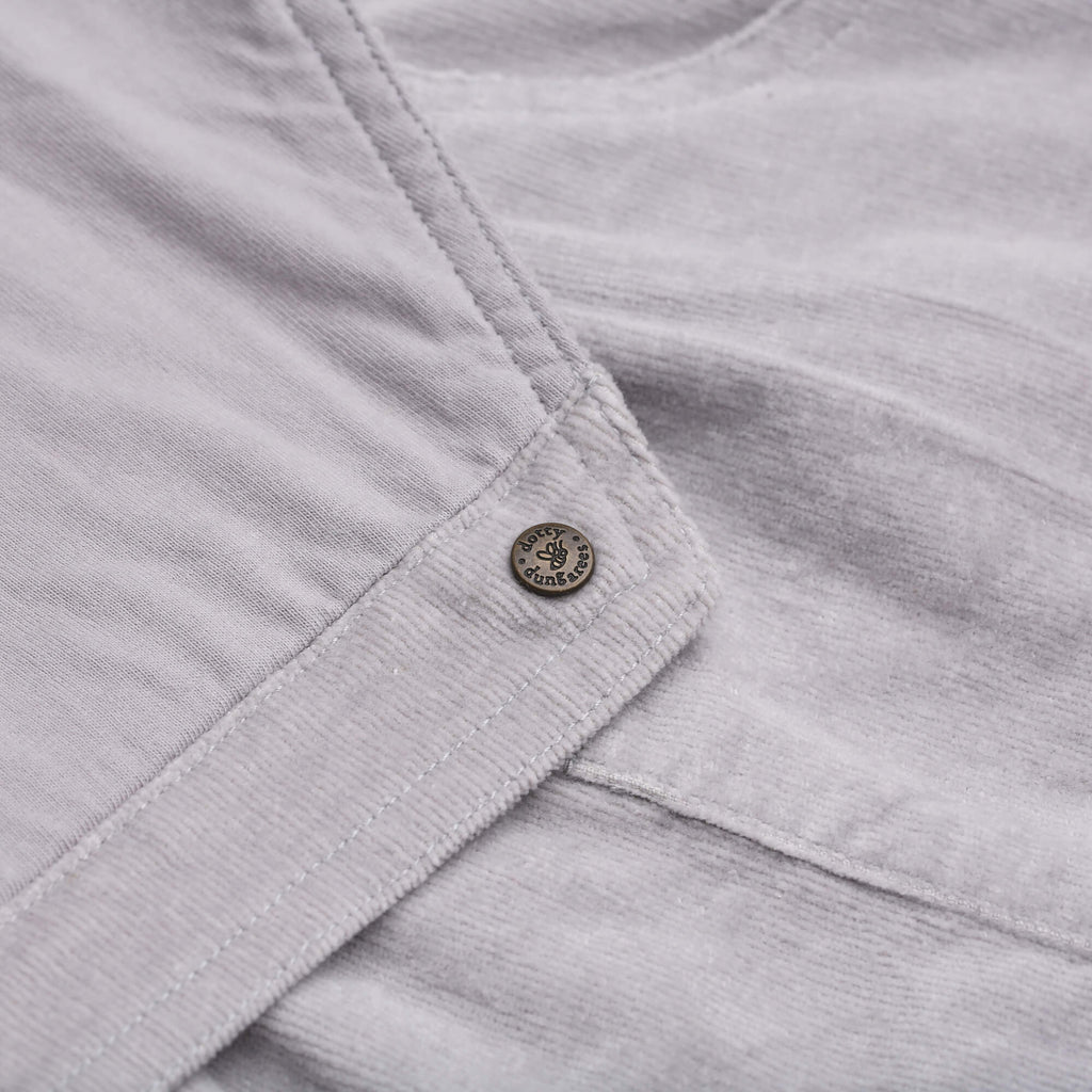 Grey Corduroy Overall Dress - Dotty Dungarees