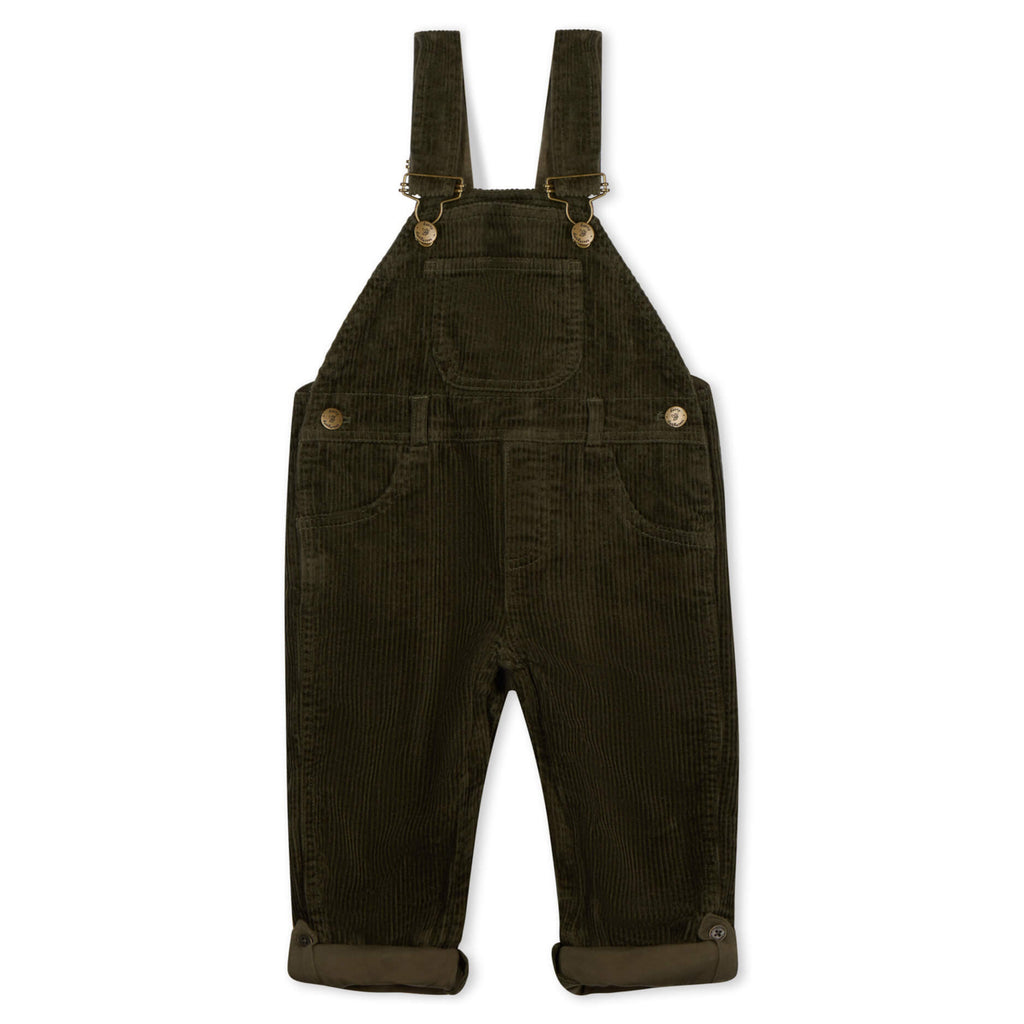 Khaki Chunky Cord Overalls - Dotty Dungarees Ltd