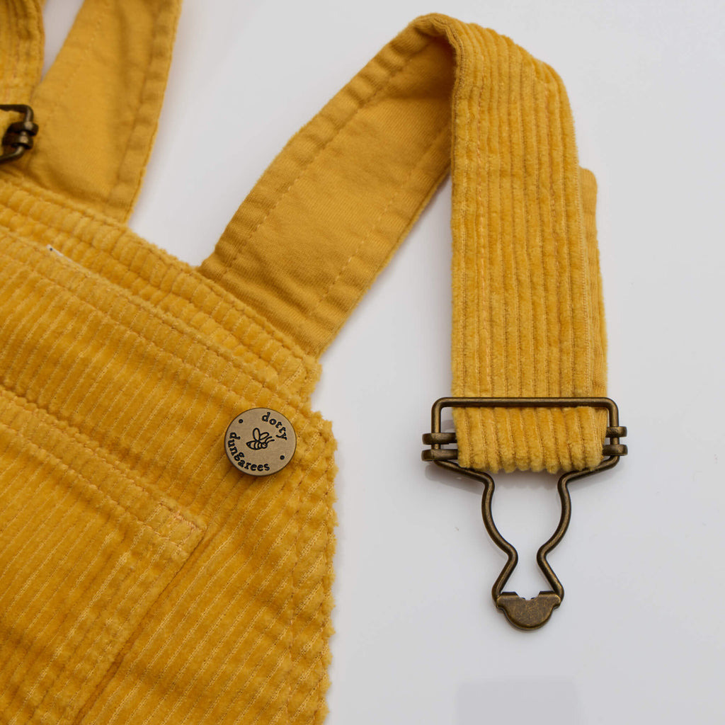 Ochre Chunky Cord Overalls - Dotty Dungarees Ltd