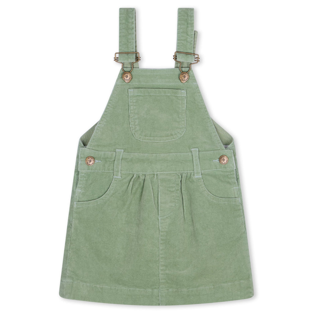 Green Corduroy Overall Dress - Dotty Dungarees