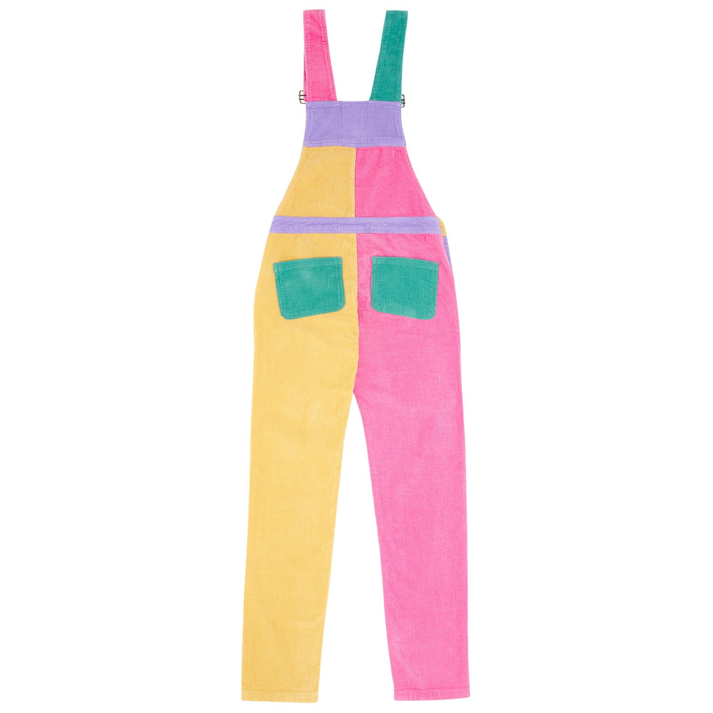 Adult Bright Patchwork Corduroy Dungarees - Dotty Dungarees Ltd