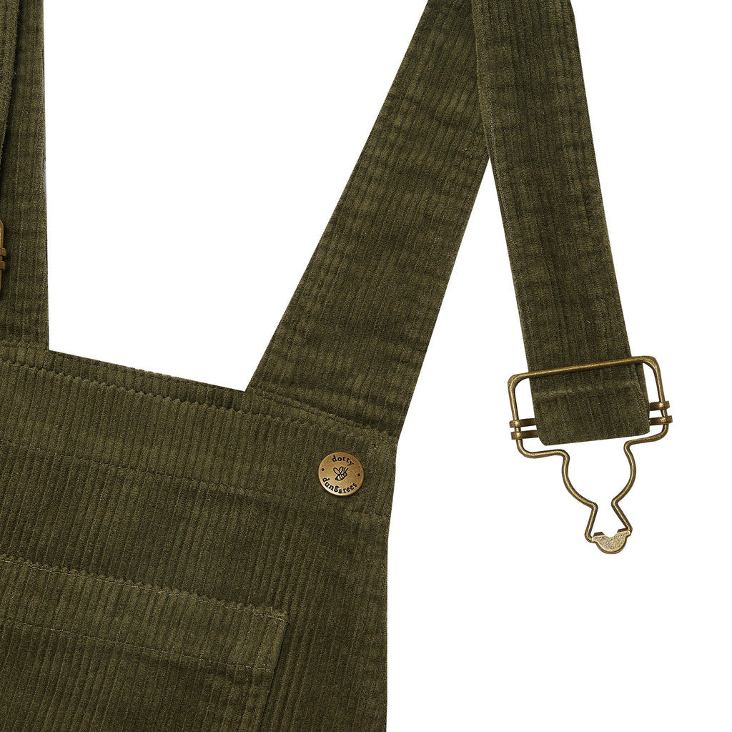 Adult Khaki Chunky Cord Dungarees - Dotty Dungarees Ltd