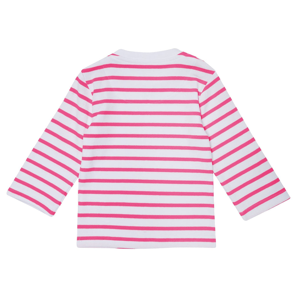 Hot Pink Breton Stripe Top - Dotty Dungarees Ltd