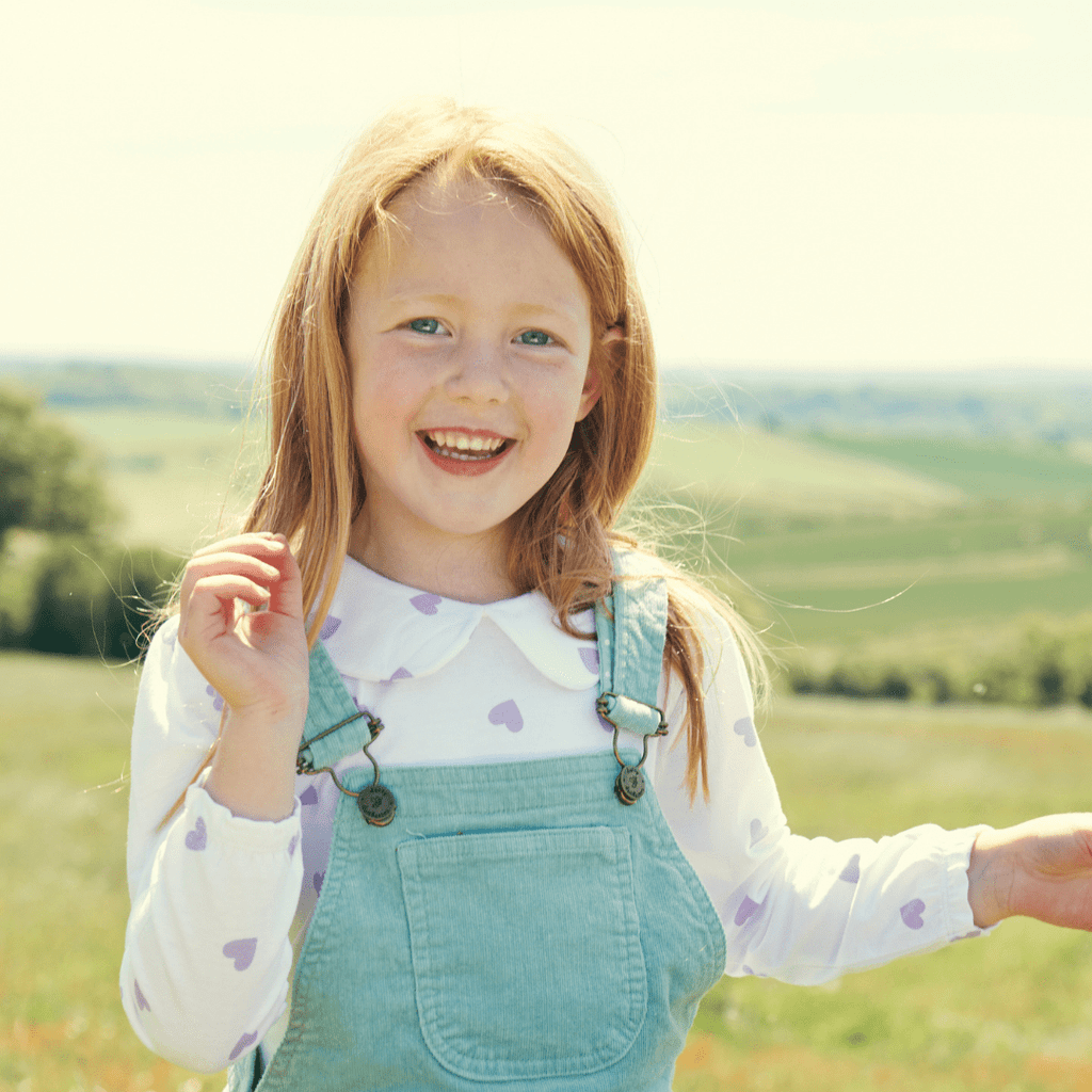 Peter Pan Collar - Lilac Hearts - Dotty Dungarees Ltd