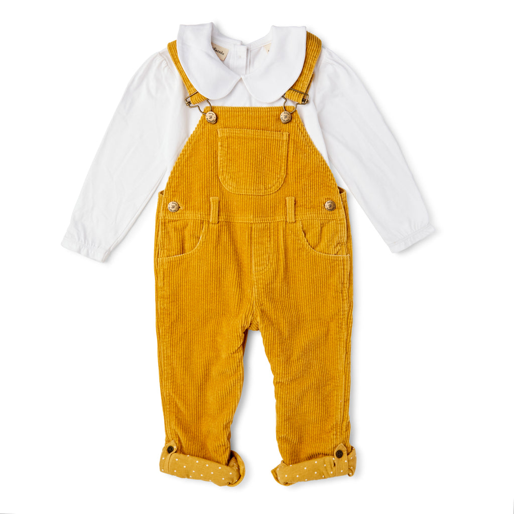 Ochre Chunky Cord Overalls - Dotty Dungarees Ltd