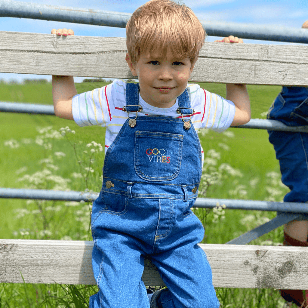 Boys Overalls Dotty Dungarees US
