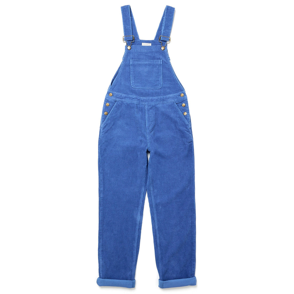 Adult Blue Chunky Cord Dungarees - Dotty Dungarees Ltd